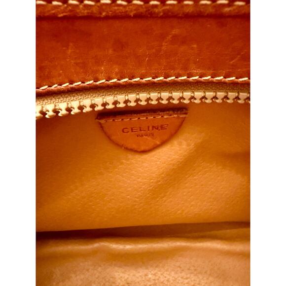 Celine Vintage Macadam Triomphe Canvas Leather Clutch - Picture 7 of 16